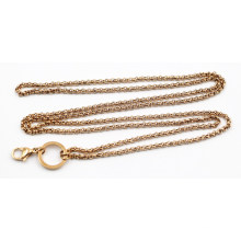 Hot Selling Rose Gold Plated 3mm Pearl Chain